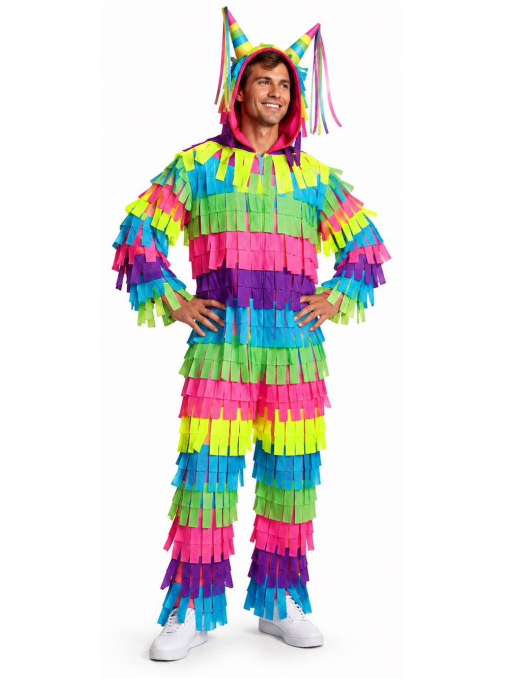 Tipsy Elves Neon Piñata Jumpsuit in Pink, Blue & Green